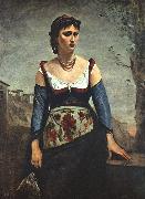  Jean Baptiste Camille  Corot Agostina2 painting
